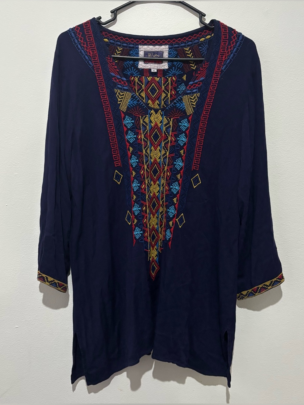 JOHNNY WAS Blue Blouse Size Small